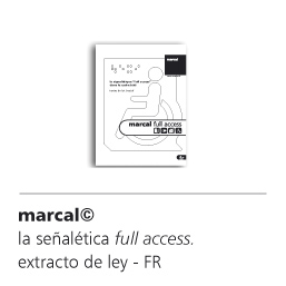 extracto de la ley francesa “handicap” de accesibilidad y minusvalía, uso de braille y carcateres en relieve