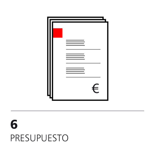 Presupuesto. Presupuesto completo de un proyecto de señalética