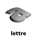 Signalétique en lettre aluminium anodisée découpée design marcal 